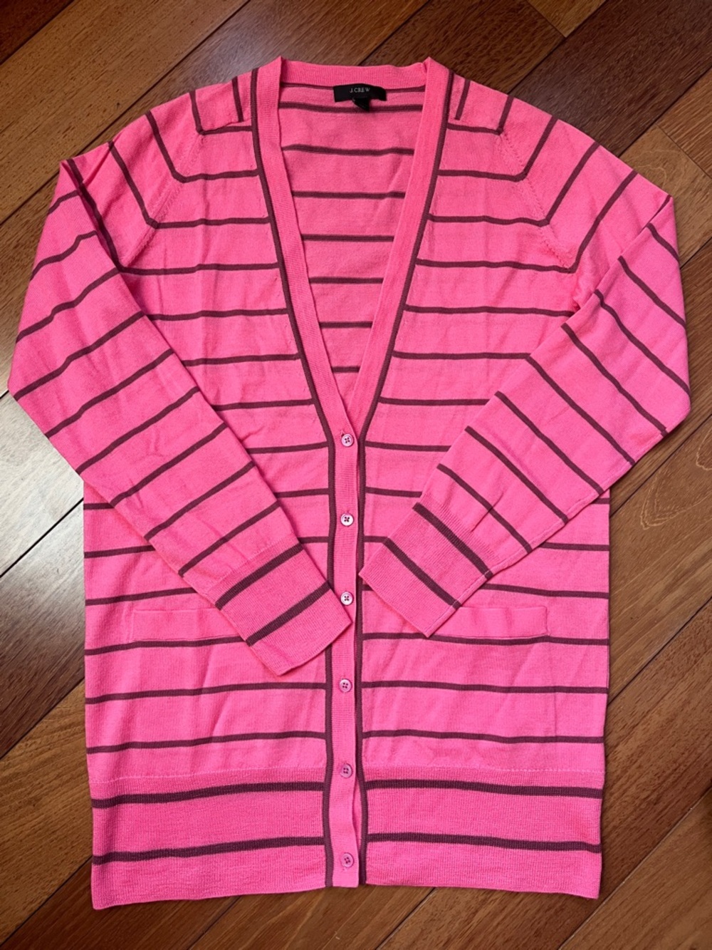 NWOT J. Crew Pink Merino Wool Long Cardigan